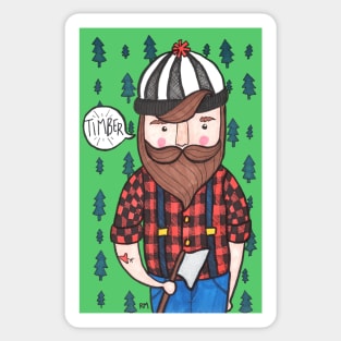 Timber Lumberjack Sticker
